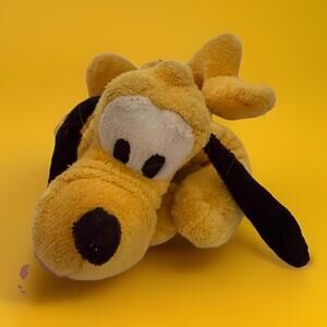 The Disney Store Laying Pluto Stuffed Plush Animal Toy Doll 9" Tall